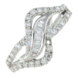 A vari-cut diamond dress ring.