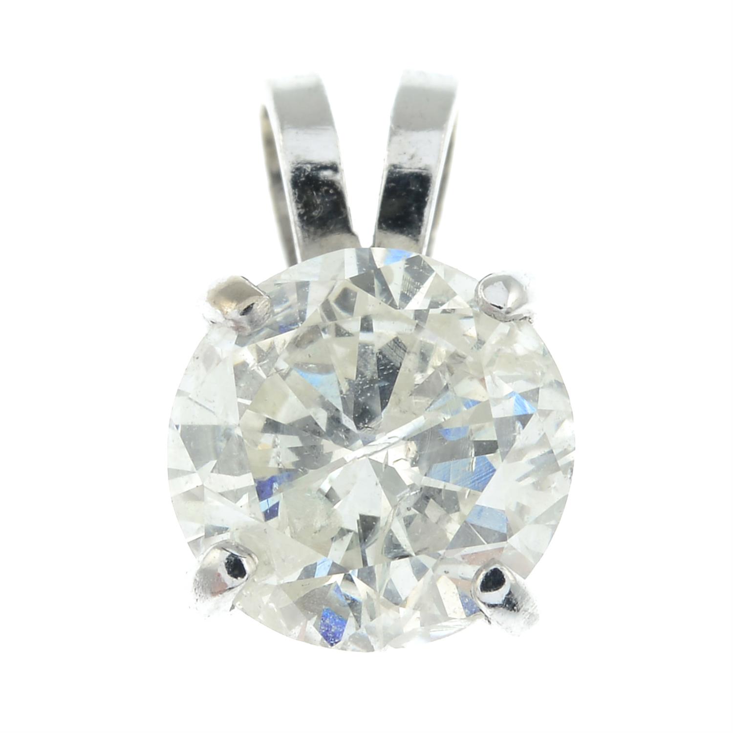 A brilliant-cut diamond pendant.