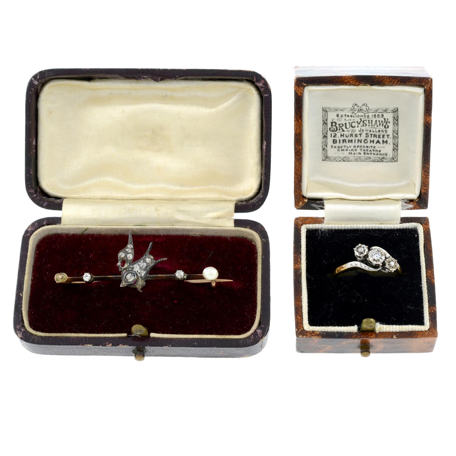 Three late Victorian to early 20th century jewellery items. - Bild 3 aus 3