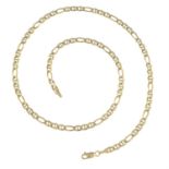 A 9ct gold fancy-link necklace.