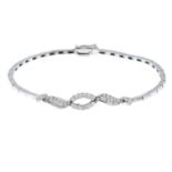 A vari-cut diamond bracelet.