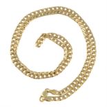 A 9ct gold curb-link chain.