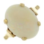 A 1970s 9ct gold opal single-stone ring.