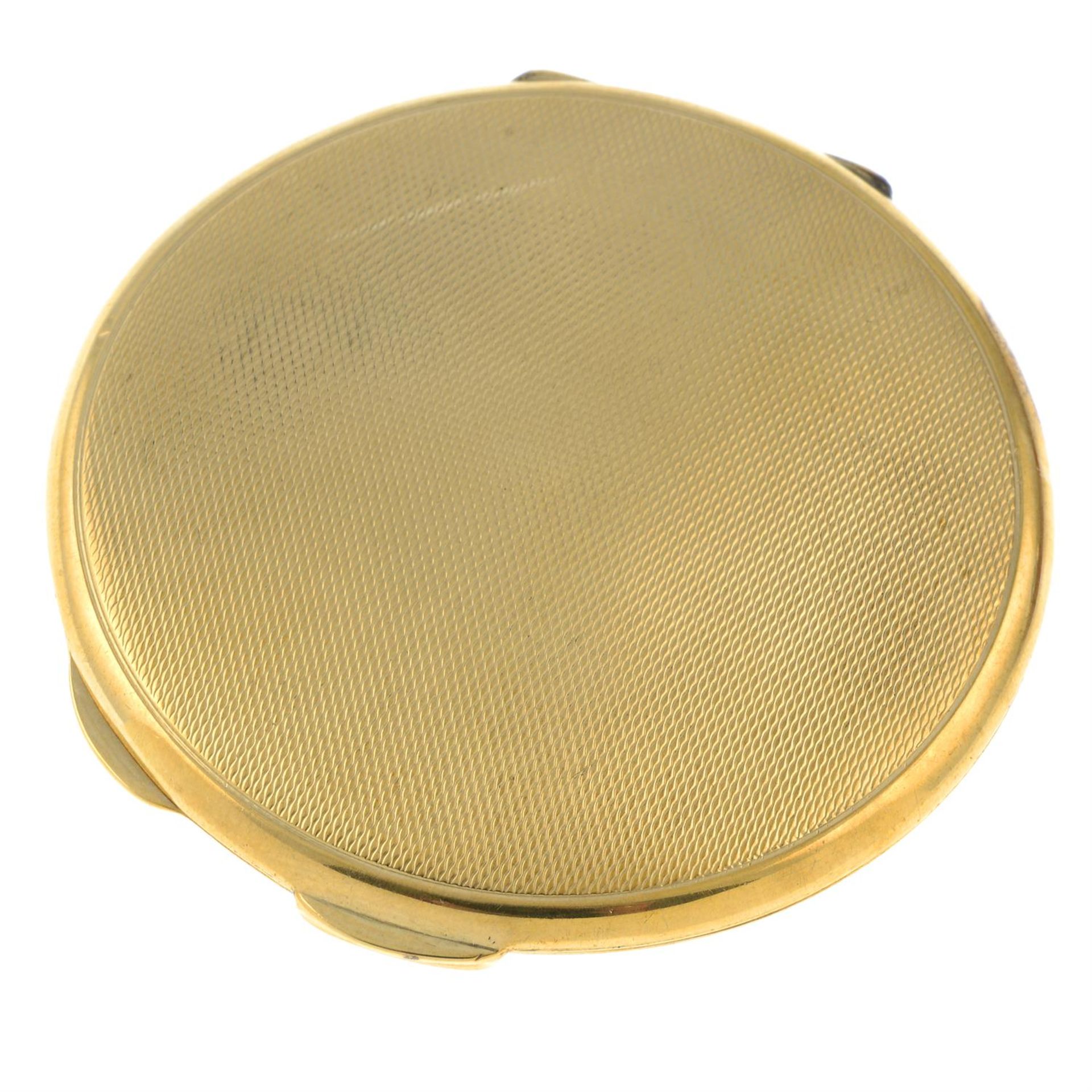 An early 20th century 9ct gold powder compact. - Image 2 of 3