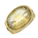 A 9ct gold citrine dress ring.