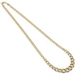 A 9ct gold curb-link chain.