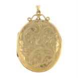 A 9ct gold oval-shape locket.