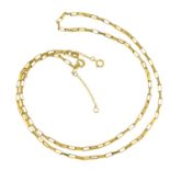 A 9ct gold trace-link chain.