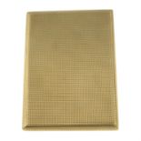 A 1960s 9ct gold textured cigarette case, signed Dunhill London.