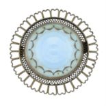A late 19th century silver gilt light blue guilloché enamel and filigree brooch, possibly by Marius