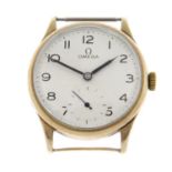 OMEGA - a 9ct yellow gold watch head, 33mm.