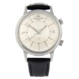 JAEGER LECOULTRE - a stainless steel Memovox wrist watch, 37mm.