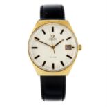 OMEGA - a gold plated De Ville wrist watch, 34mm.