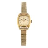 OMEGA - a yellow metal De Ville bracelet watch, 17x18mm.