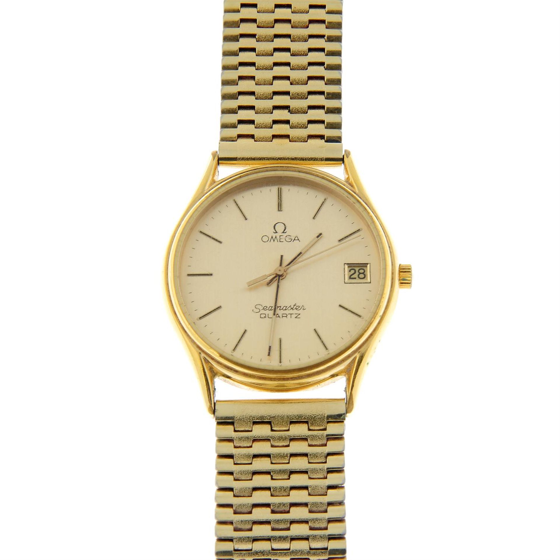 OMEGA - a gold plated Seamaster wrist watch (34mm) together with an Omega Seamaster bracelet watch - Image 4 of 5