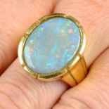 An 18ct gold opal dress ring.