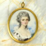 A late Georgian portrait miniature of a Lady.