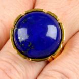 An 18ct gold lapis lazuli dress ring