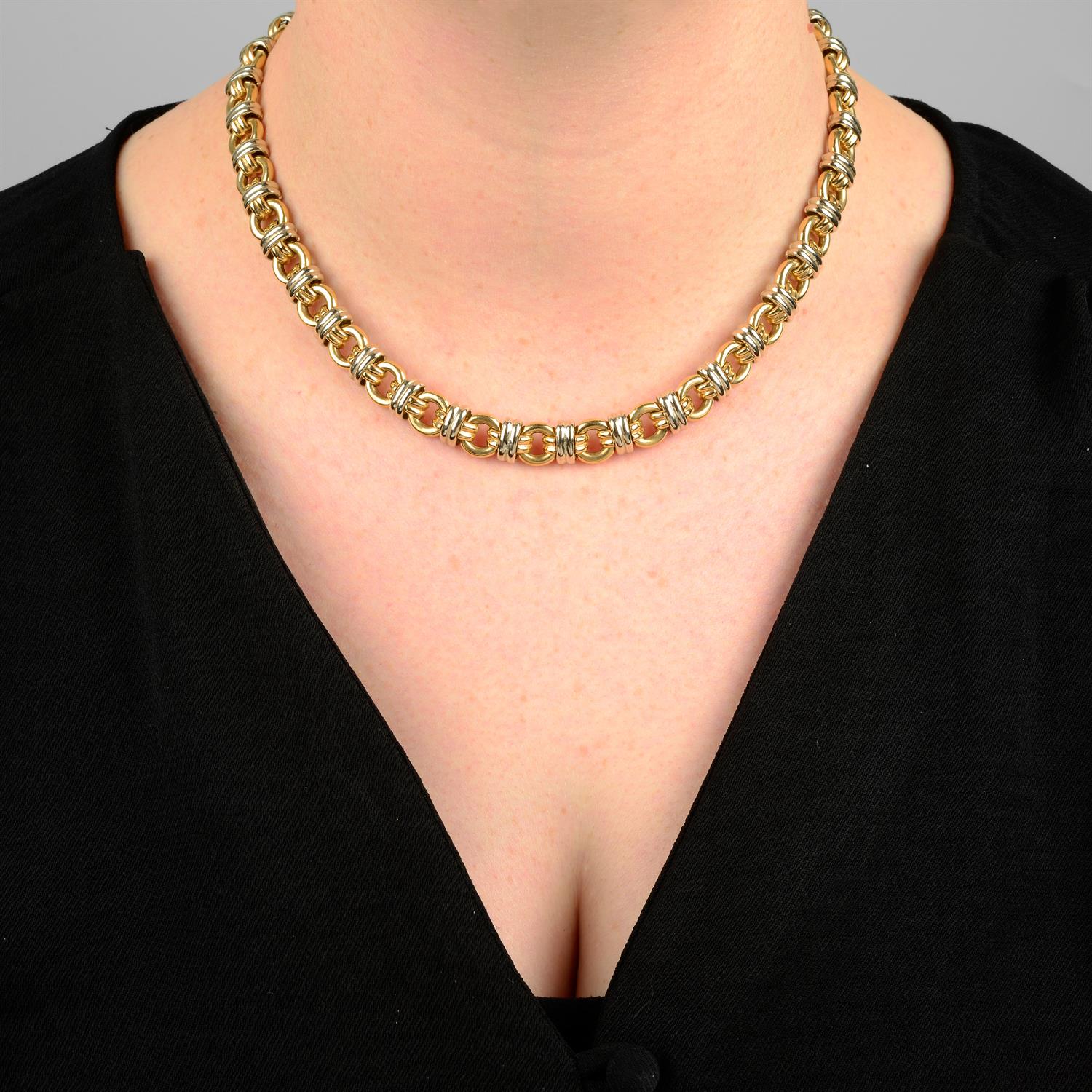 A bi-colour 18ct gold fancy-link necklace, by Garrard & Co. - Bild 5 aus 5