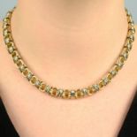 A bi-colour 18ct gold fancy-link necklace, by Garrard & Co.