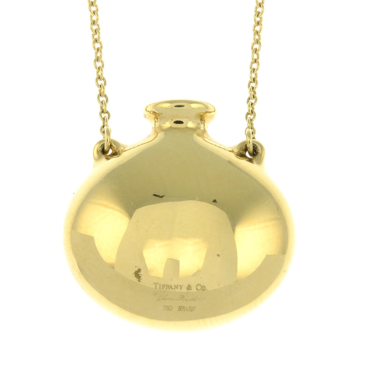 An 18ct gold 'Round Bottle' pendant on chain, by Elsa Peretti for Tiffany & Co. - Bild 3 aus 7