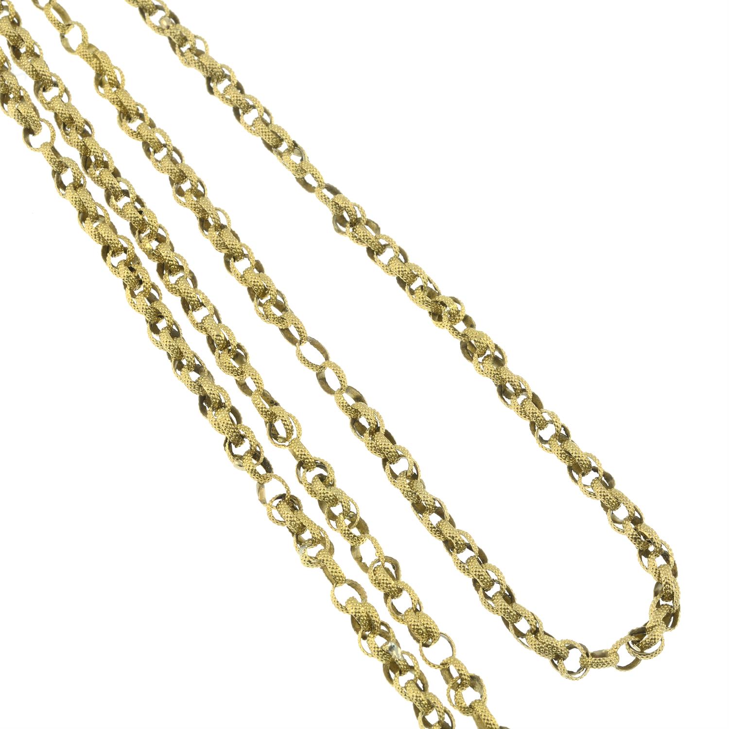 A Georgian 18ct gold chain. - Bild 2 aus 4
