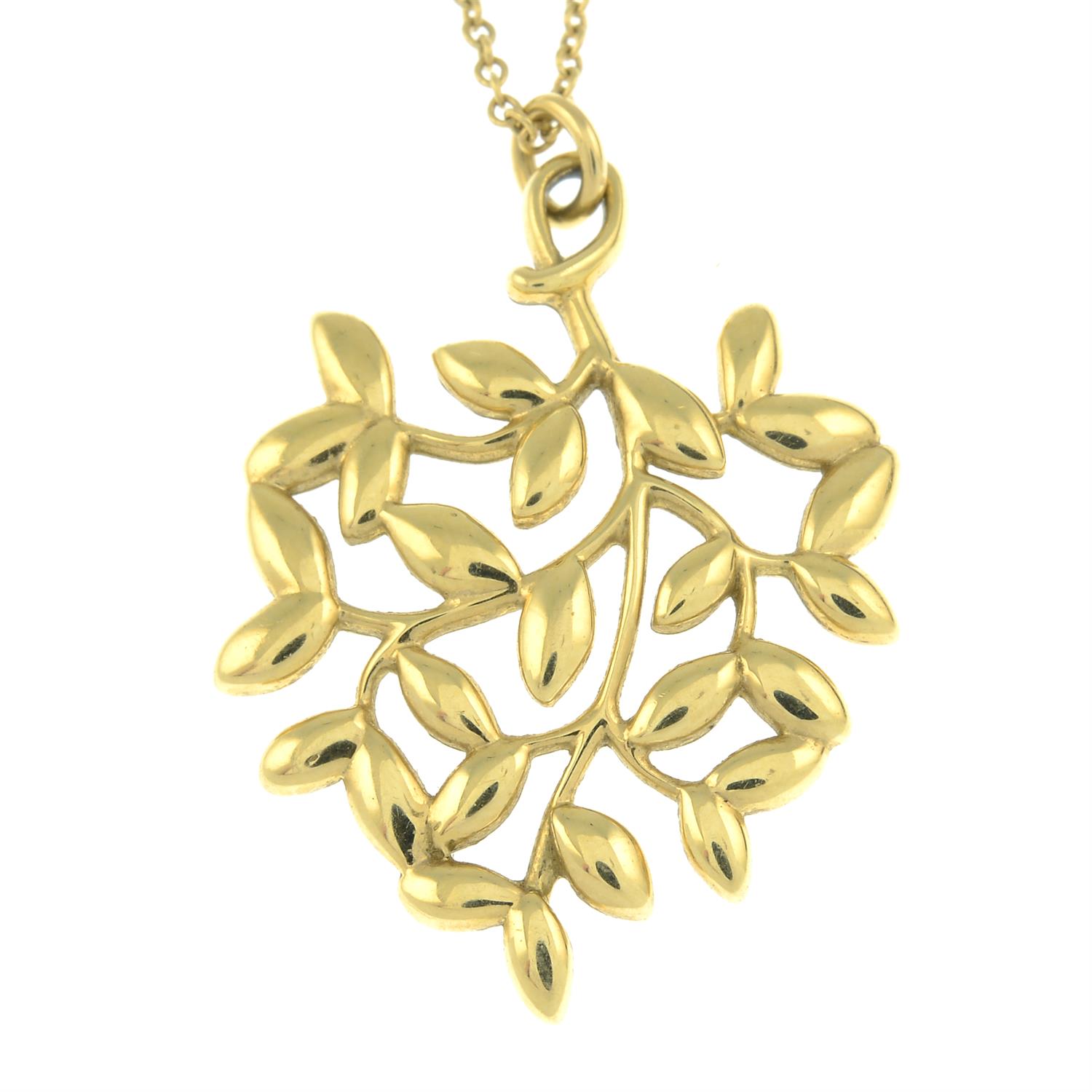 An 'Olive Leaf' pendant on chain, by Paloma Picasso for Tiffany & Co. - Bild 2 aus 5