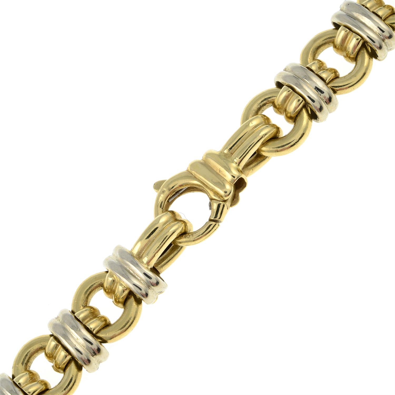 A bi-colour 18ct gold fancy-link necklace, by Garrard & Co. - Bild 4 aus 5
