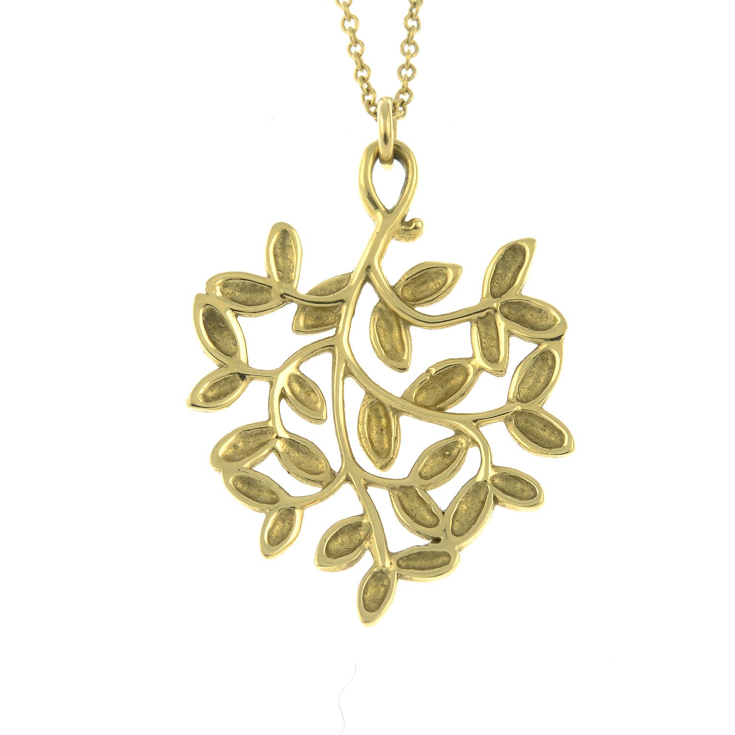 An 'Olive Leaf' pendant on chain, by Paloma Picasso for Tiffany & Co. - Bild 3 aus 5
