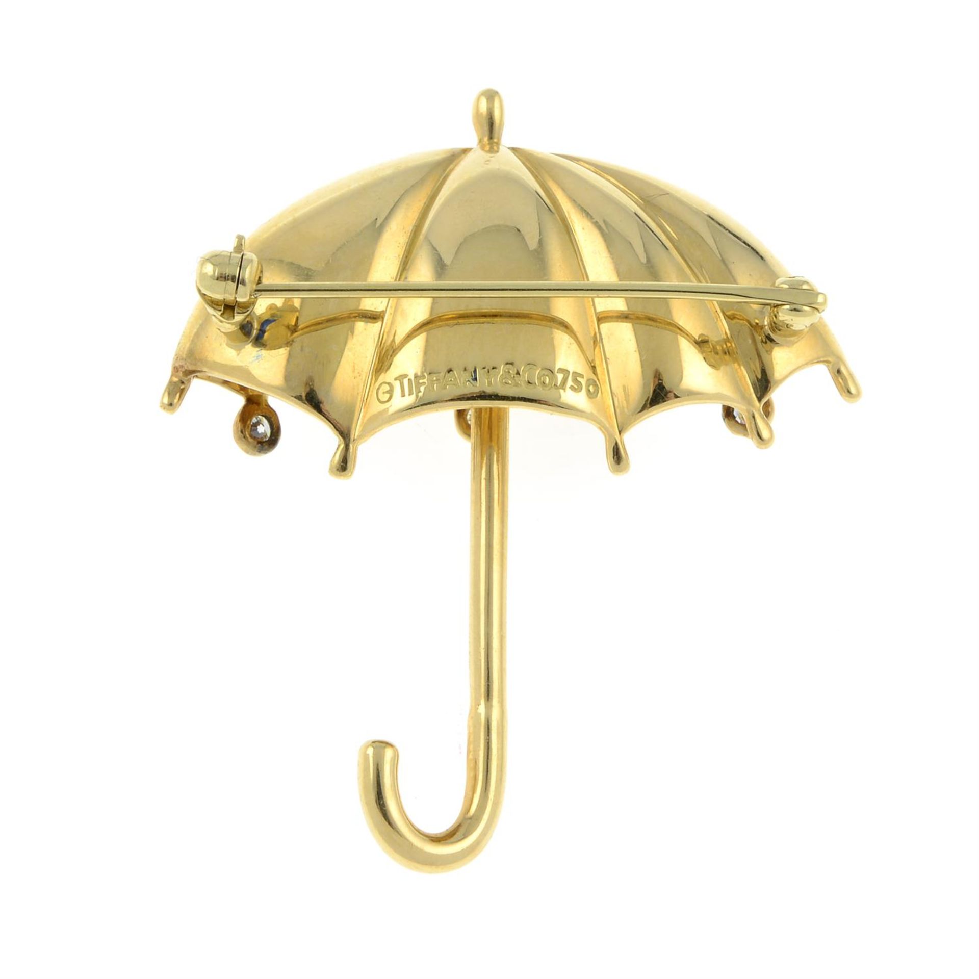 A brilliant-cut diamond umbrella brooch, by Tiffany & Co. - Image 3 of 4