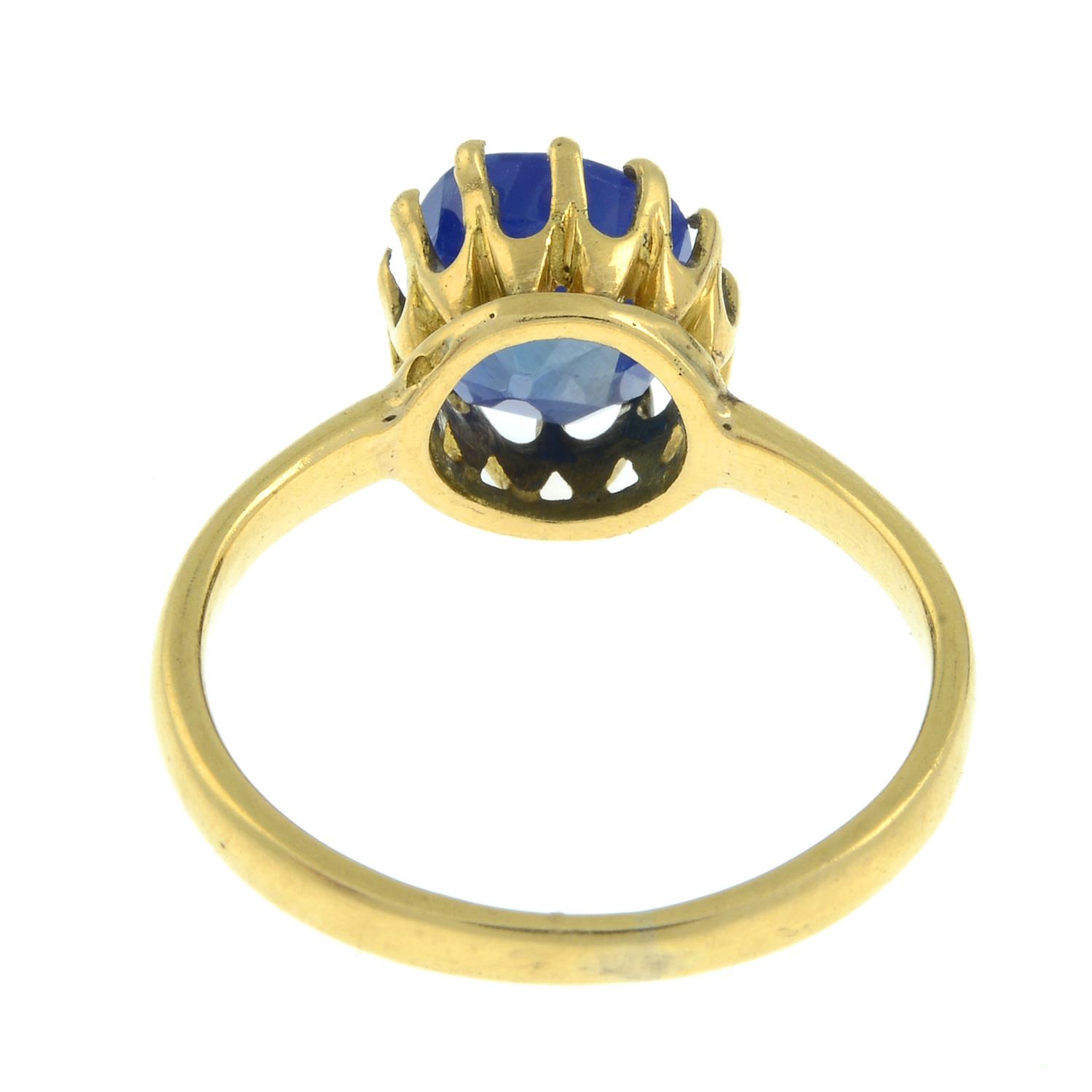 A Kashmir sapphire single-stone ring. - Bild 4 aus 6