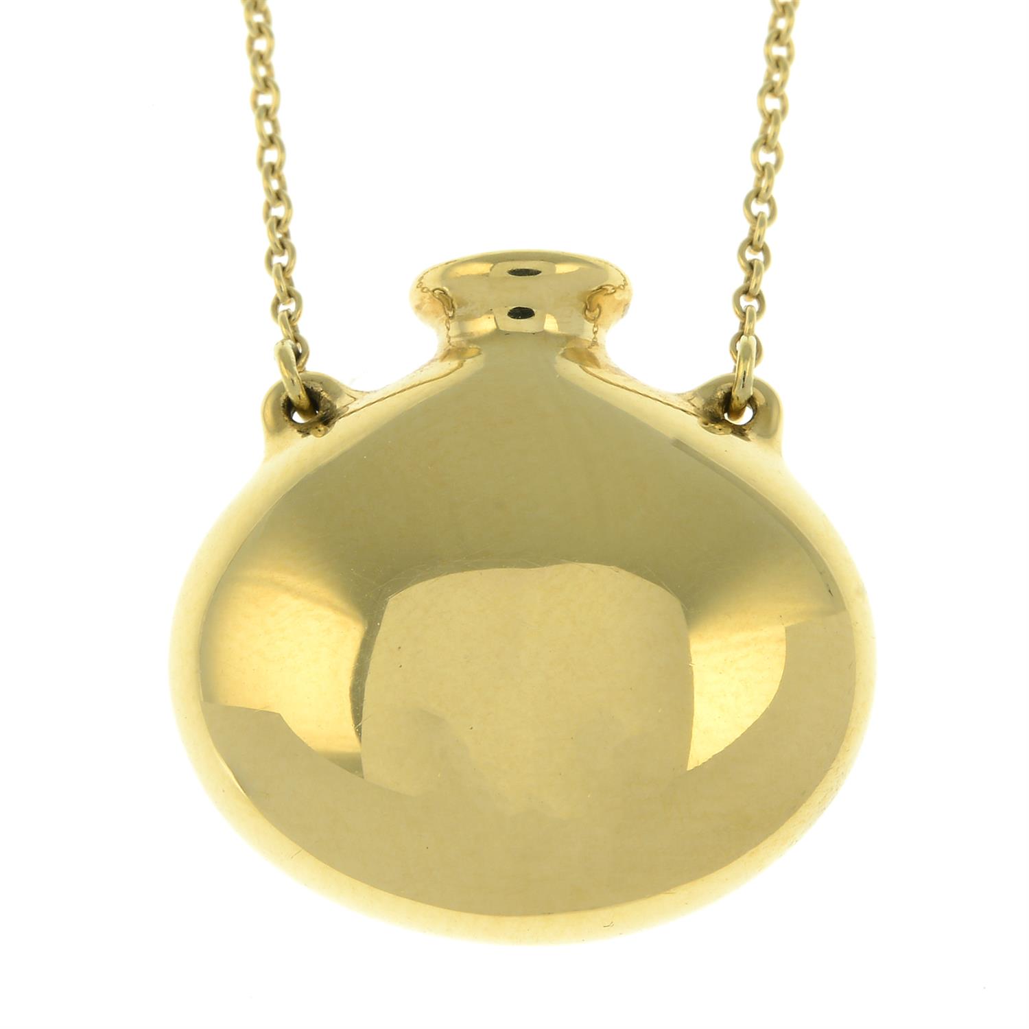 An 18ct gold 'Round Bottle' pendant on chain, by Elsa Peretti for Tiffany & Co. - Bild 2 aus 7