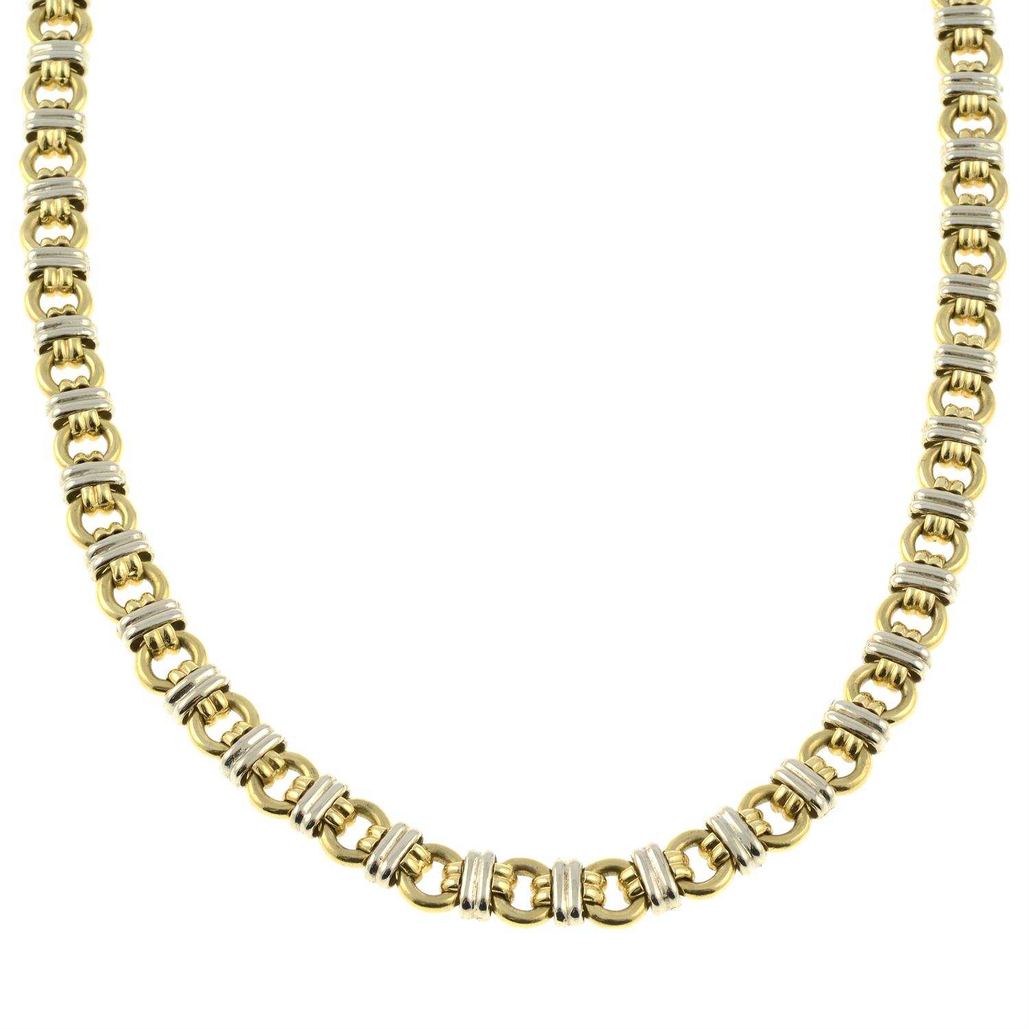 A bi-colour 18ct gold fancy-link necklace, by Garrard & Co. - Bild 2 aus 5