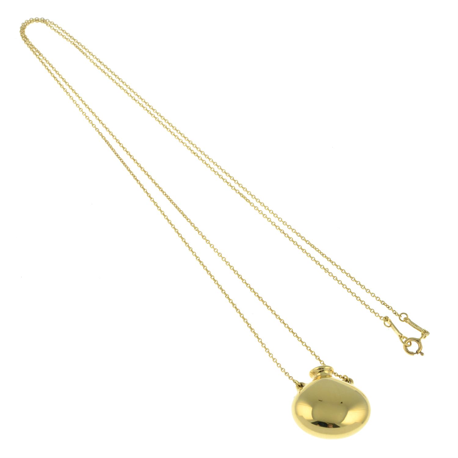 An 18ct gold 'Round Bottle' pendant on chain, by Elsa Peretti for Tiffany & Co. - Bild 5 aus 7