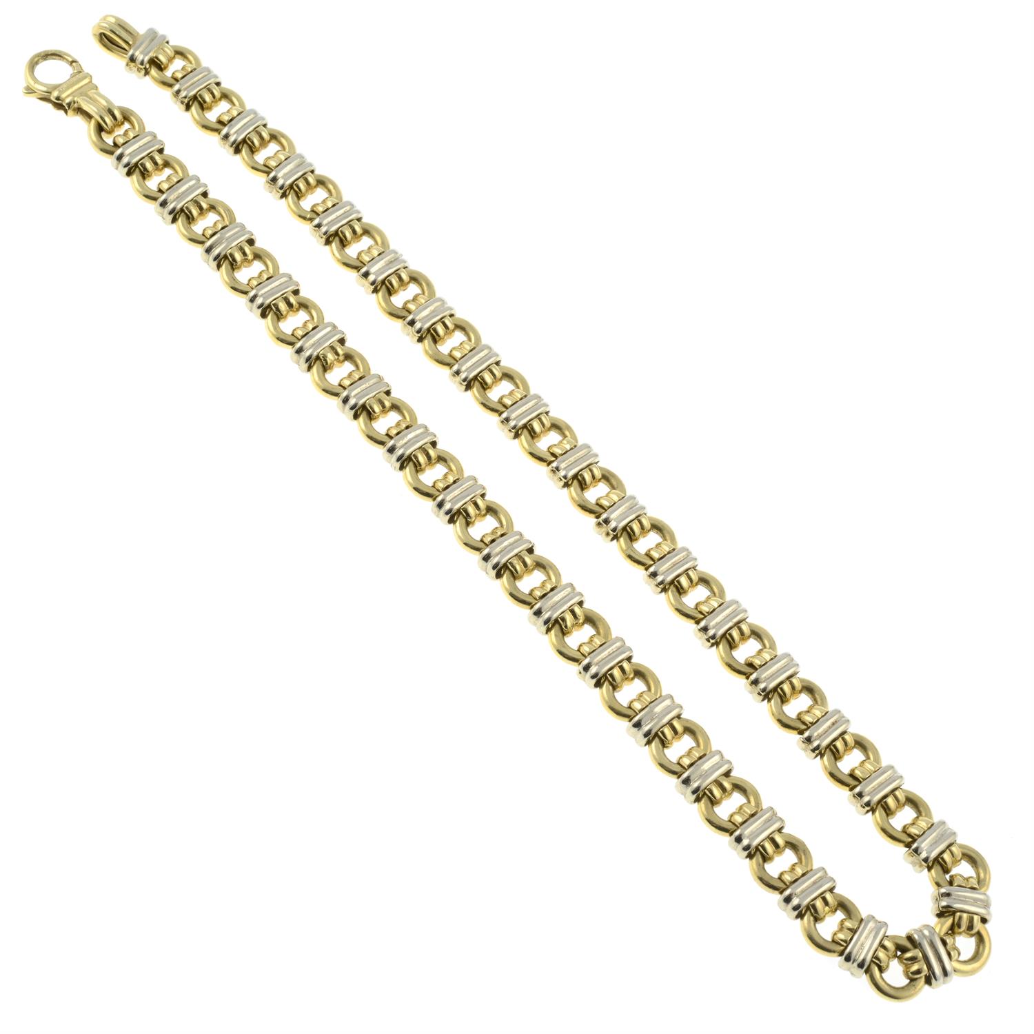 A bi-colour 18ct gold fancy-link necklace, by Garrard & Co. - Bild 3 aus 5