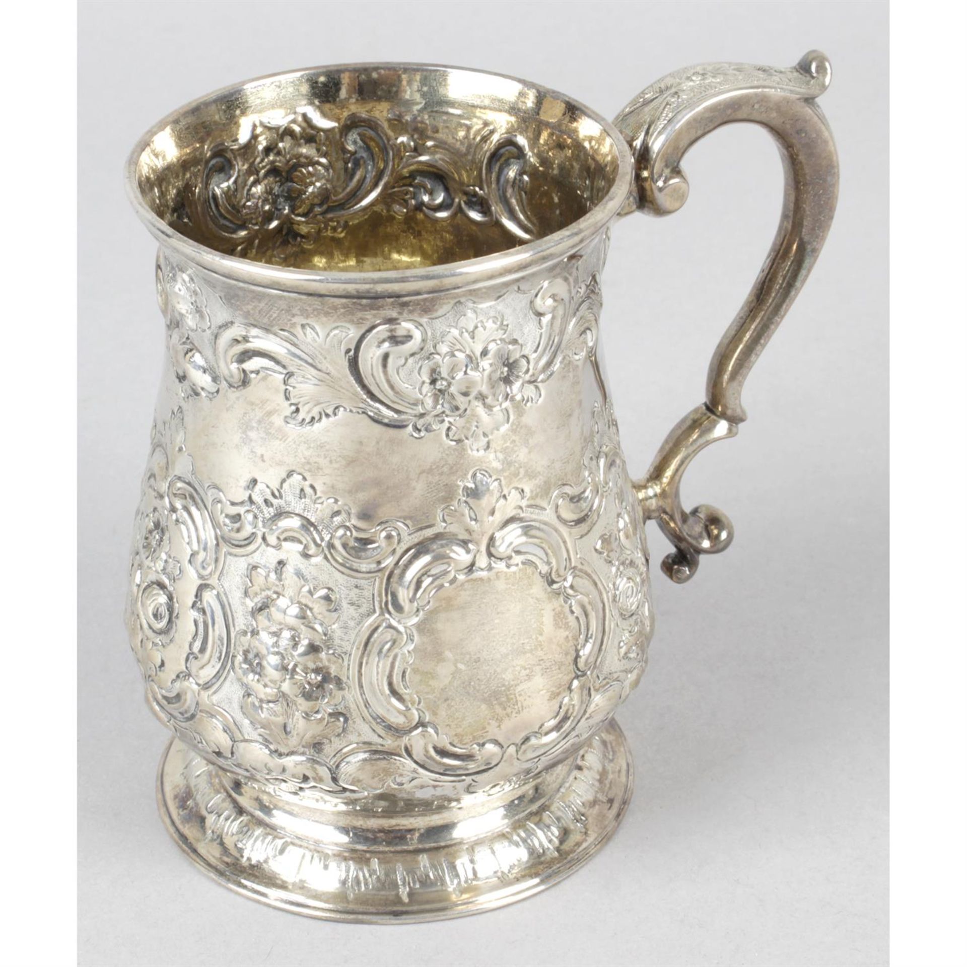 An early George III silver mug.