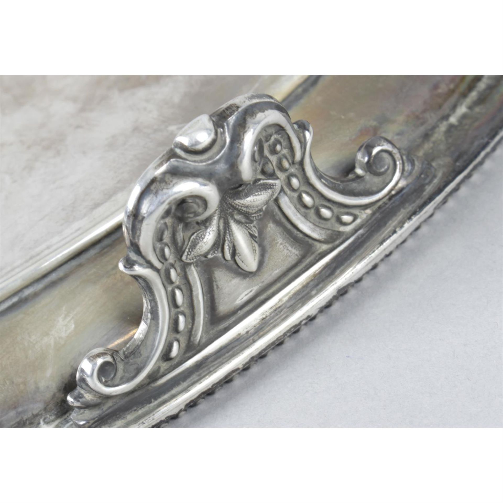 A Victorian silver salver. - Image 3 of 3