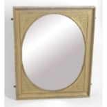 A late 19th century gilt plaster framed wall mirror.
