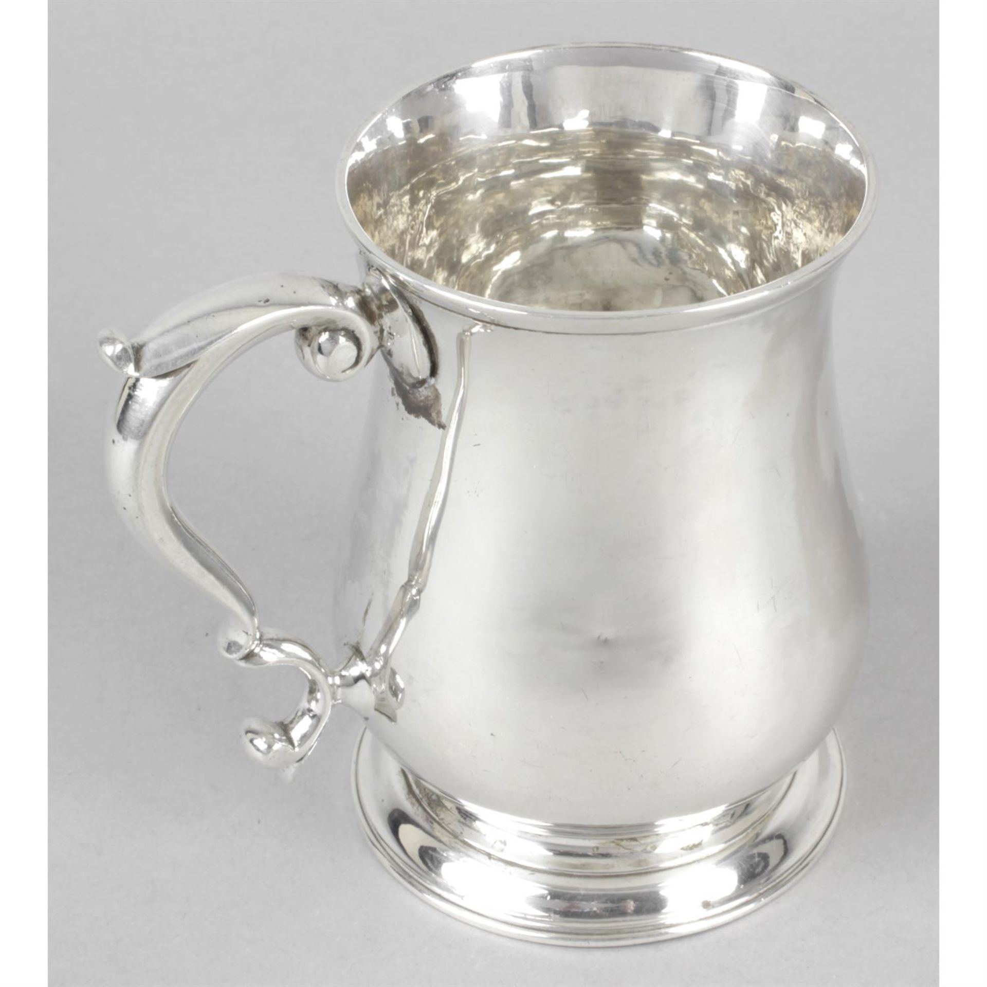 A George II silver baluster mug. - Image 2 of 3