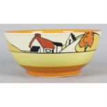 A Clarice Cliff Bizarre Newport pottery bowl.