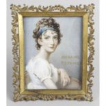 A 19th century painted portrait miniature.