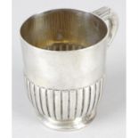 A Victorian silver christening mug.