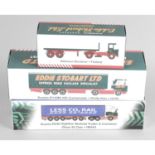 A collection of Atlas editions die cast and plastic model vehicles, including Eddie Stobart