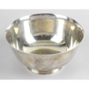 A Tiffany & Co sterling silver plain circular bowl.