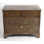 A 19th century oak chest of drawers.