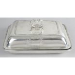 A George III silver entrée dish and cover.