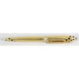 A gold plated Panthere de Cartier cased ballpoint propelling pen.