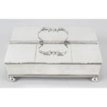 A Geoge V silver treasury inkstand.