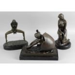 Five replica bronze figures. (5)