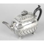 A Victorian silver bachelor's teapot.